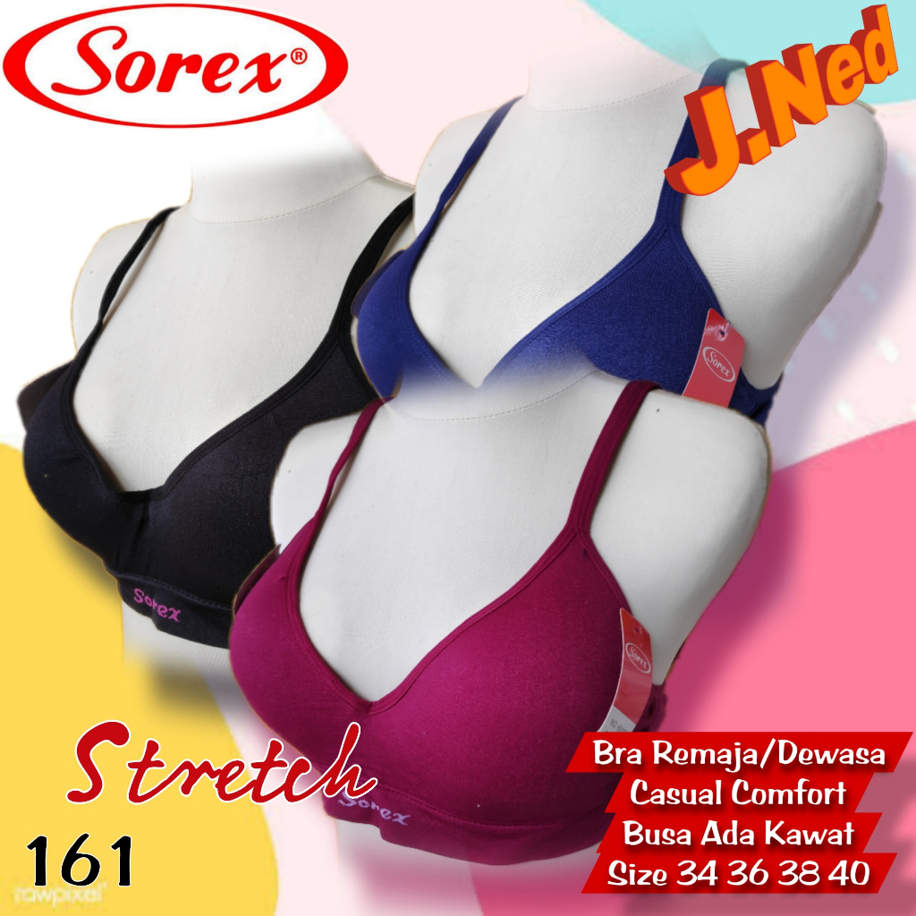 J161 BRA SOREX BUSA ADA KAWAT BH/BRA SOREX BRA WANITA SOREX CUP SEDANG