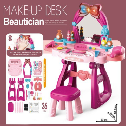 

Jual Mainan make up anak 8302 meja rias anak kursi - 8222C Diskon