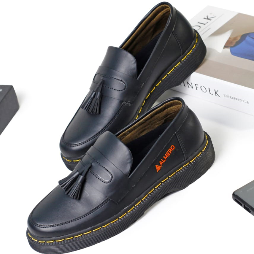 Fatimahshoes Sepatu Pantofel Pria Kerja Kantor Formal Oxford Hitam.