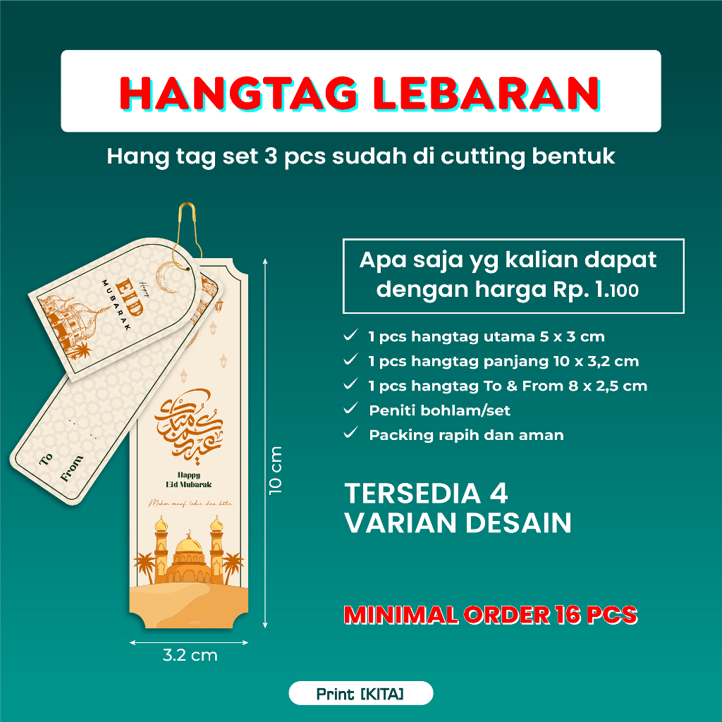 

Hang Tag Lebaran 1 set 3 pcs, Hang Tag Hampers Lebaran, Hang Tag Idul Fitri Hang Tag THR
