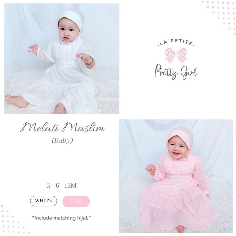 PRETTY GIRL DRESS MUSLIM SERIES size 3bln - 3thn/dress lebaran 2023