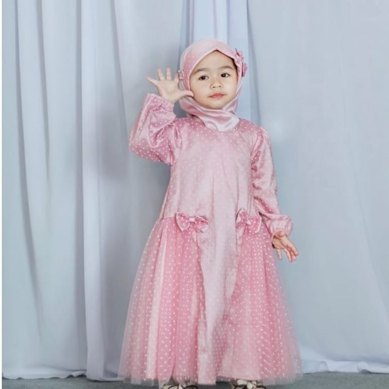 PRETTY GIRL DRESS MUSLIM SERIES size 3bln - 3thn/dress lebaran 2023