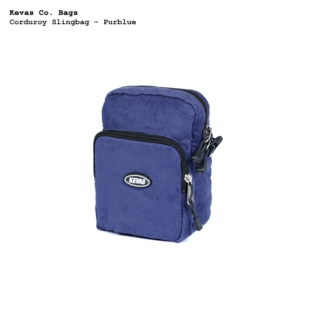 Kevas Corduroy Slingbag - Purblue