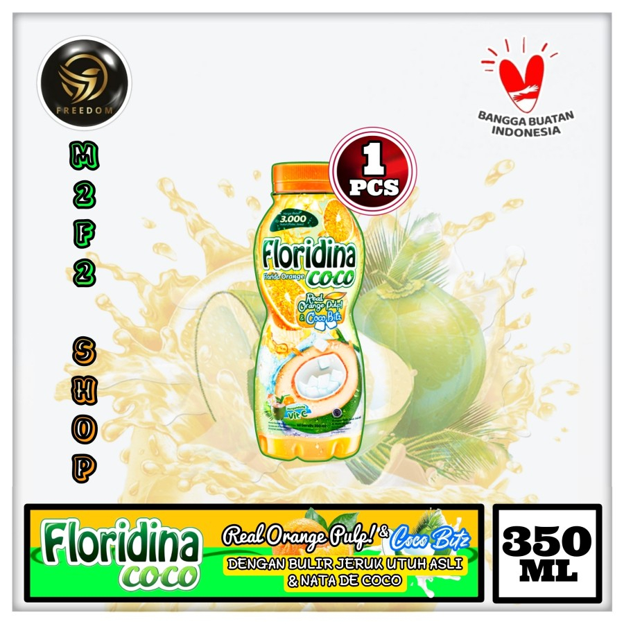 

Floridina Orange Coco Minuman Rasa Jeruk Kelapa - 350 ml (Kemasan Satuan)