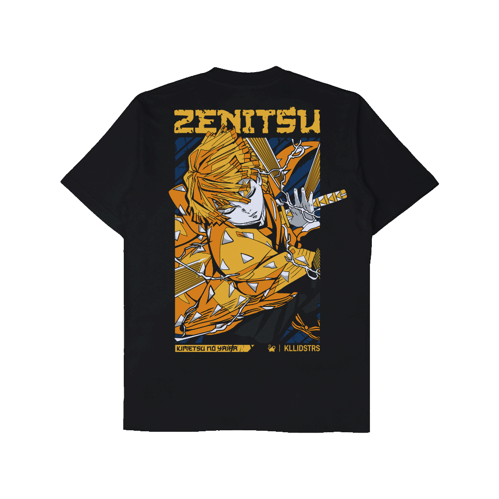 Kaos Tshirt Zenitsu Demon Slayer Kimetsu No Yaiba - Kuul Industries