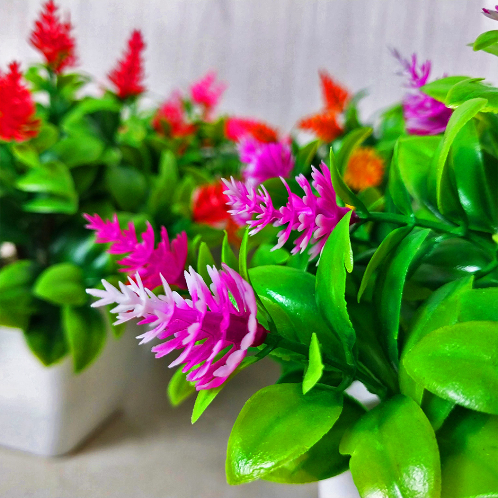 Pot Tanaman Bunga Hias Dekorasi Rumah Tanaman Hias Plastik Murah Import Artificial Flowers PBP18