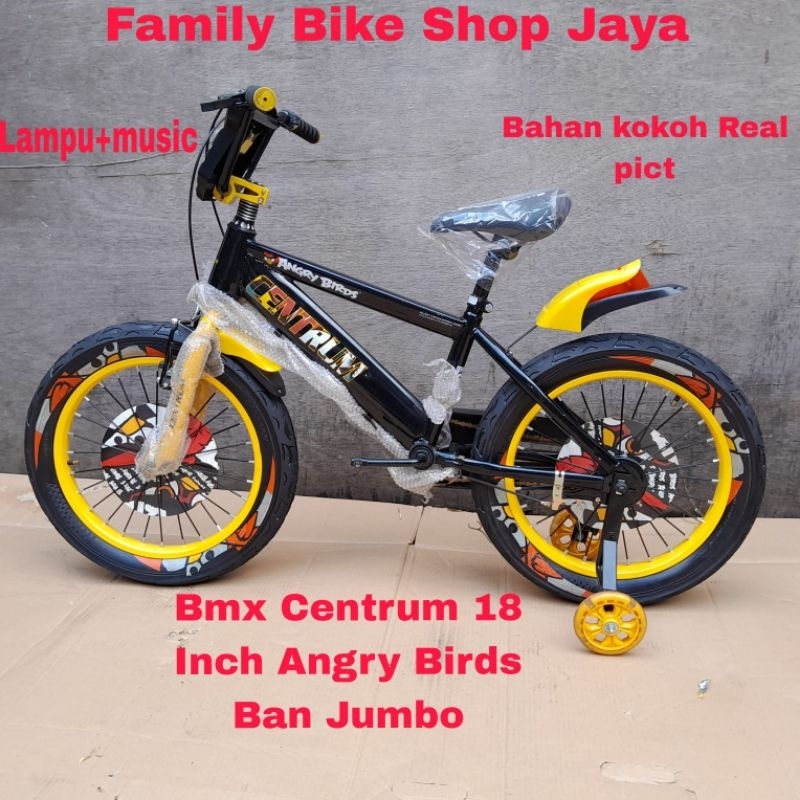 Sepeda Anak Bmx Centrum 18 Inch Angry Birds Ban Jumbo 3.0 musik