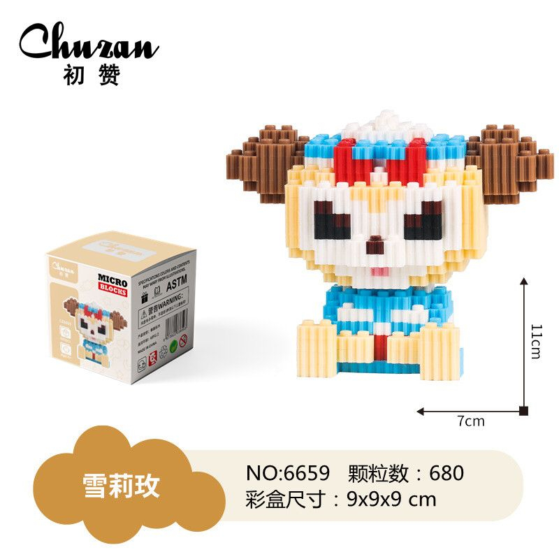 Nano Block Disney Stella Lou Shelli Mei Duffy Bear Gelatoni Mainan Balok Susun Bricks DIY Set Hadiah dan Pajangan