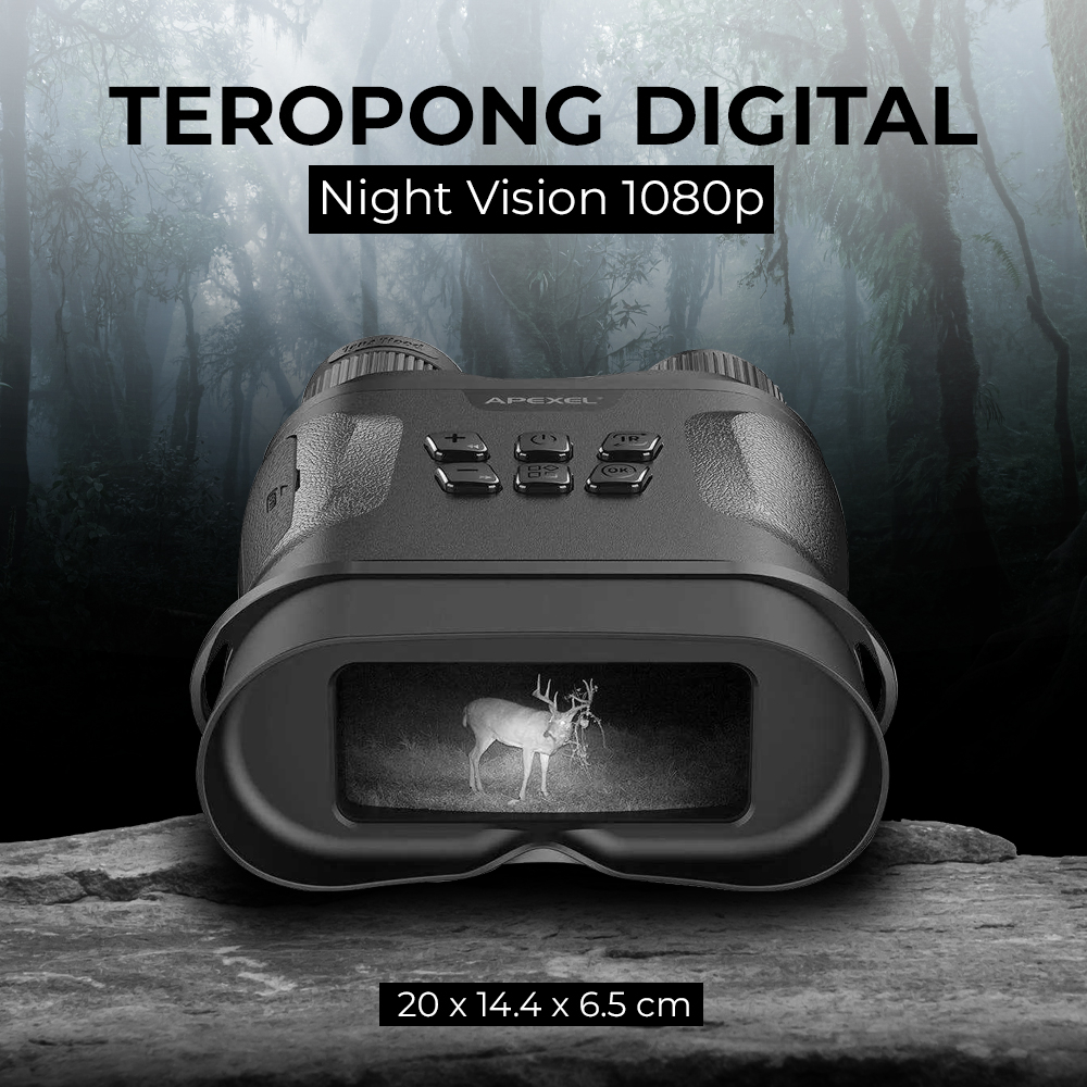 APEXEL Teropong Telescope Digital Night Vision 1080P - APL-NV008 - Black
