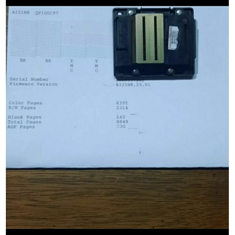 Printhead Print Head ORIGINAL EPSON L1455WF7111 WE7611 WEZ711 used