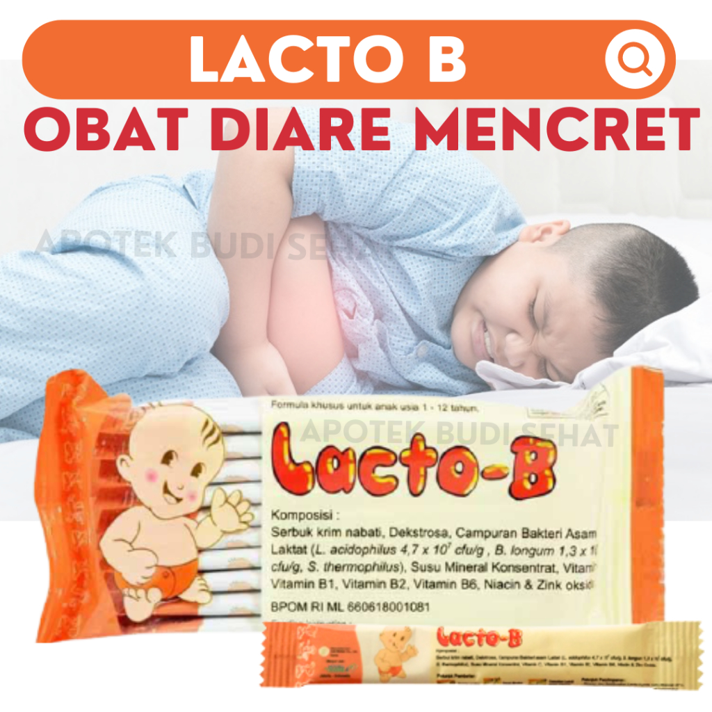 Lacto B 1 gram per sachet Suplemen Bayi Obat Diare Bayi Obat Diare Anak Obat Sakit Perut Anak Obat S