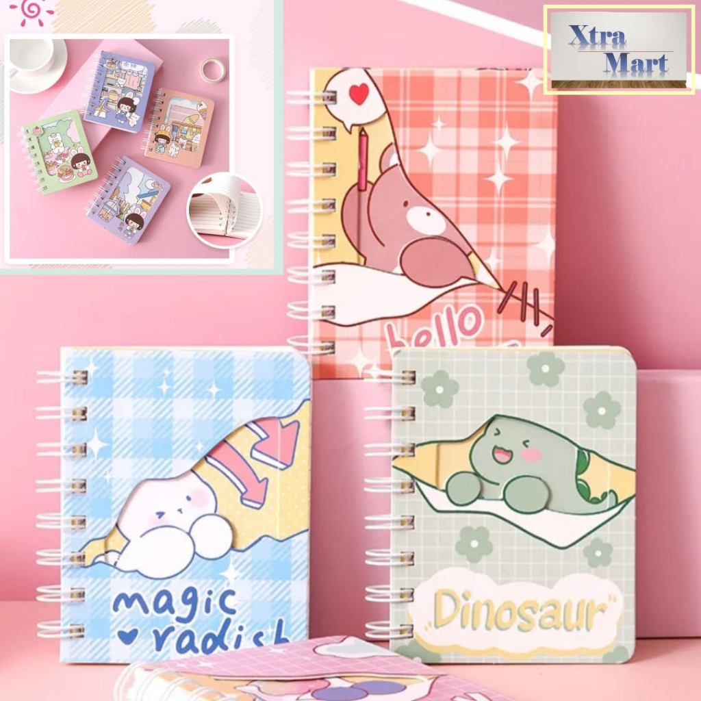 

XM - Buku Catatan Ring A7 Dobel Cover Notebook Ring A7 Dobel Cover Karakter Lucu