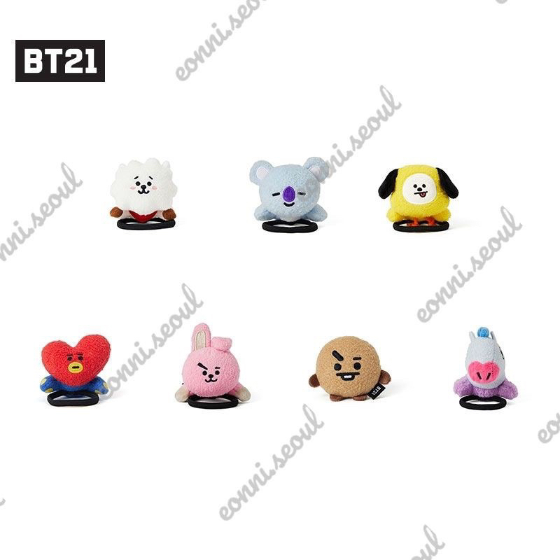 [ READY ] OFFICIAL BT21 Plush Hair Tie LINE FRIENDS ikat rambut original
