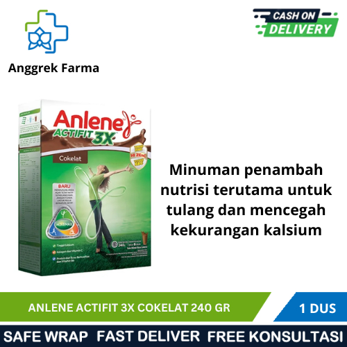 

SUSU ANLENE ACTIFIT 3X RASA COKLAT 240 GR / SUSU TINGGI KALSIUM UNTUK PENAMBAH NUTRISI TULANG