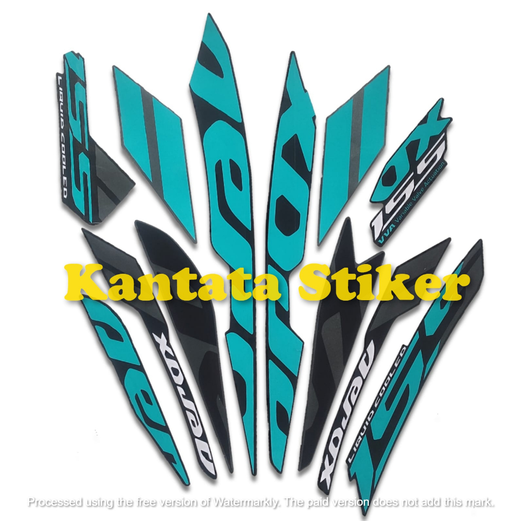 STIKER STRIPING LIS BODY MOTOR YAMAHA AEROX VVA 155 2019 TOSCA STANDAR FULL SET