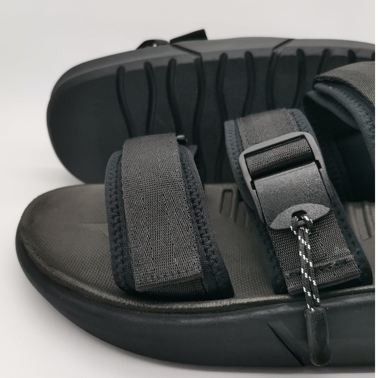 VALTARA Sandal Gunung Pria Casual All Black Original Sendal Outdoor Hitam Polos