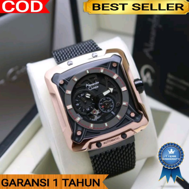 Alexandre Christie Pria AC 3030 AC3030MA Automatic Rantai Pasir Original Garansi