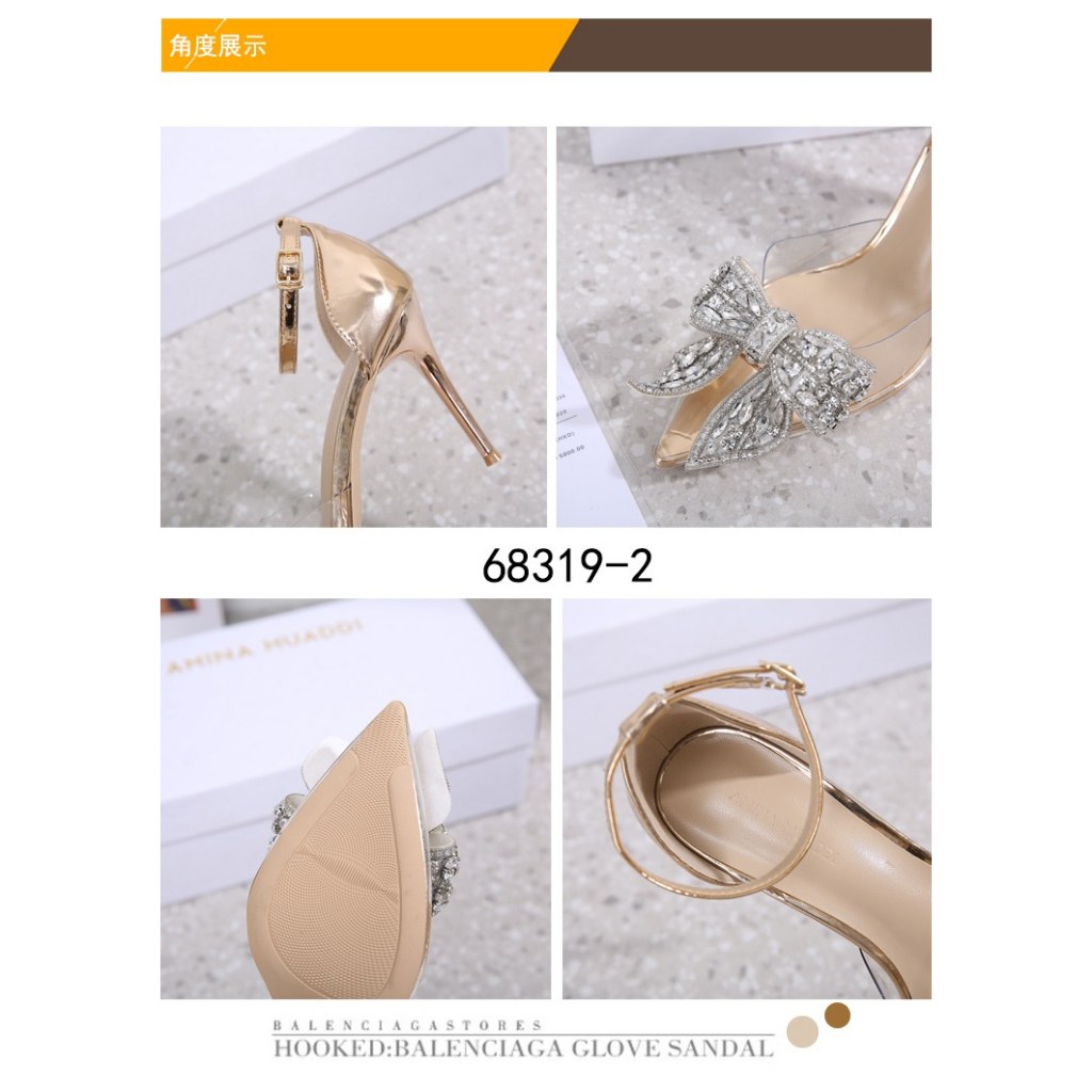 AM 68319-2 Clear Crystal Bow High Heel