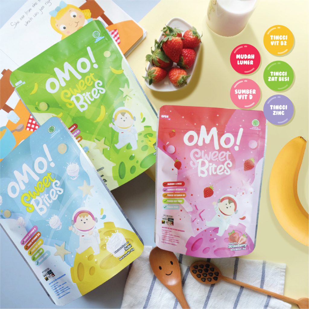 OMO! Sweet Bites - Snack Sehat Bayi 12 Bulan++ 12 Gram