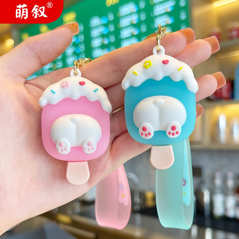 Gantungan Kunci Lucu Bahan PVC Tebal Berkualitas Aksesoris Tas Gantungan Kunci Mobil Rumah Multifungsi Model Kelinci Bear Cat Karakter Imut Unuk Anak Cewek Cowok Sebagai Souvenir Hadiah Key Chain Cute Character