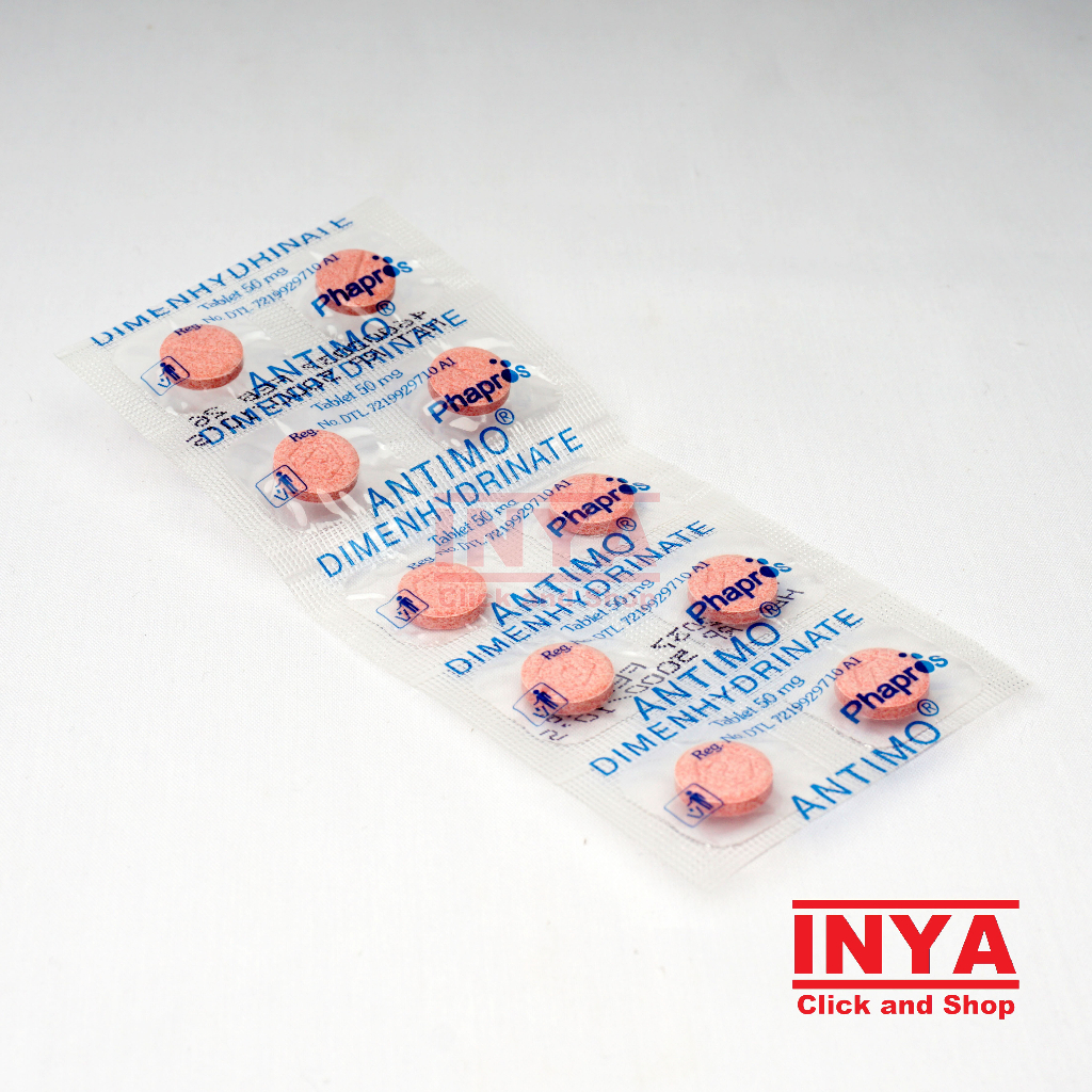 ANTIMO DIMENHYDRINATE PHAPROS 10 Tablet - Obat Anti Mabuk Perjalanan