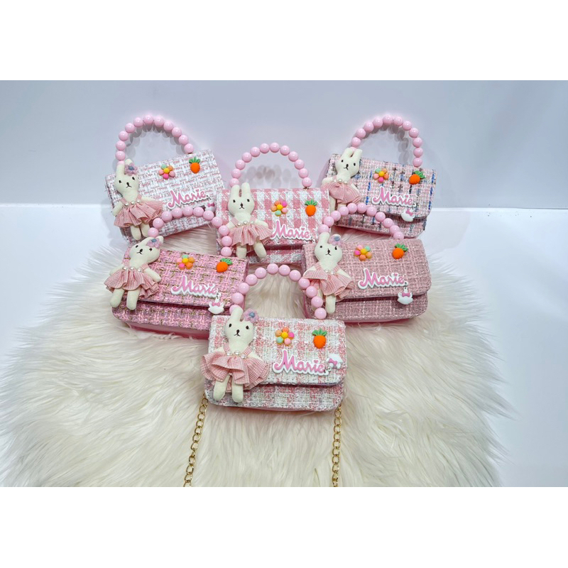 Tas Selempang Anak Wanita Korean Style Marie Chain Strap - D 013#