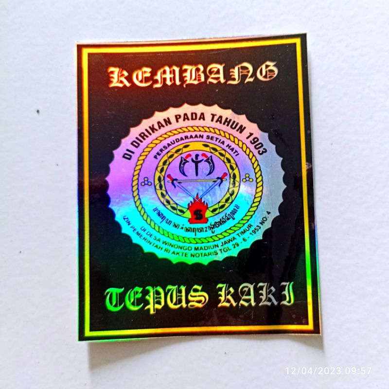 

STIKER KEMBANG TEPUS KAKI PSHW HOLOGRAM