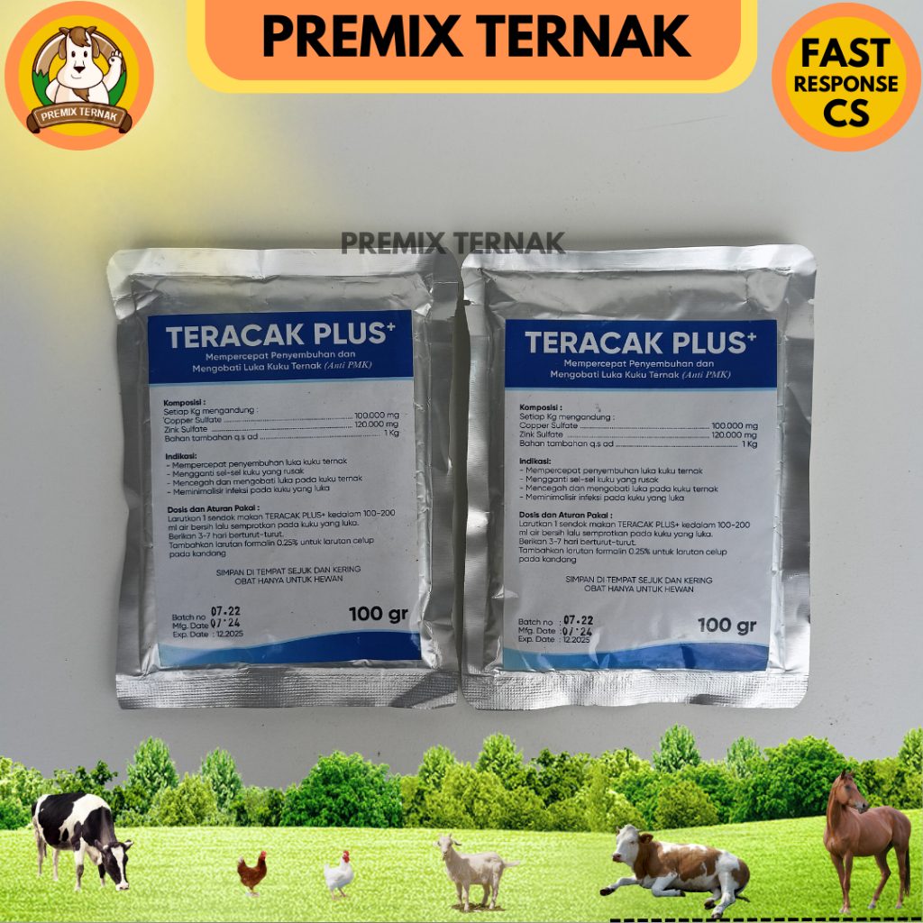 TERACAK PLUS 100 gr - Obat luka kuku sapi - Obat pmk - Obat Luka kuku Sapi PMK - Claw Dip 100 gr - Obat Kuku Sapi Pincang