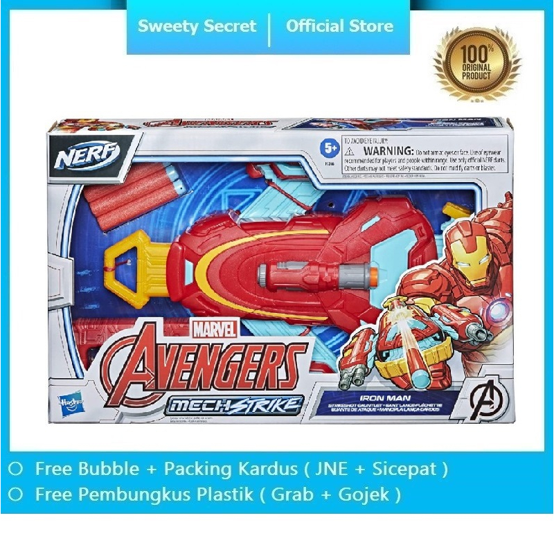 Mainan Anak Nerf Avengers Mechstrike Ironman