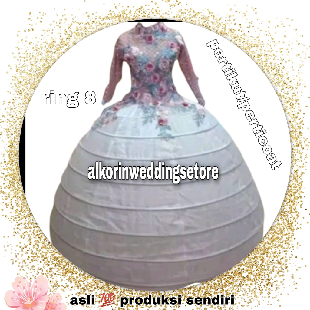 ROK alat pengembang dalem baju pengantin pertikut/perticoat ring 8