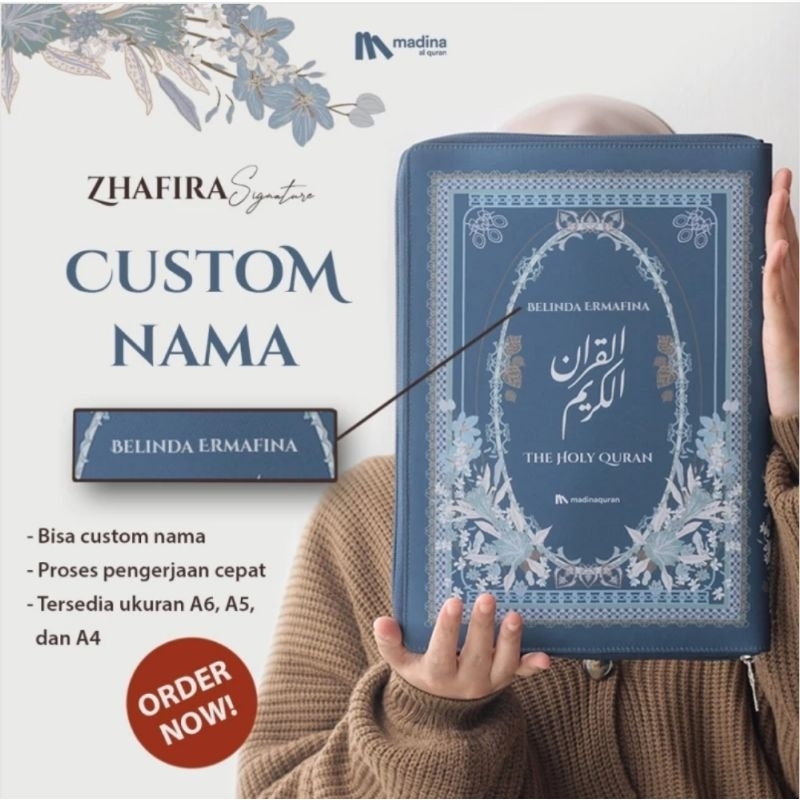 

madinaquran- Biaya Custom Nama Flatbed (khusus A6, A5)
