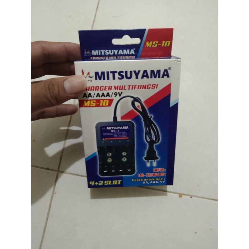 Alat Charger Cas Mitsuyama MS 10 Untuk Tipe AA AAA 9V