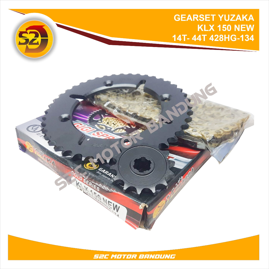 GEAR PAKET GEARSET KLX NEW BF 150 YUZAKA RANTAI GOLD