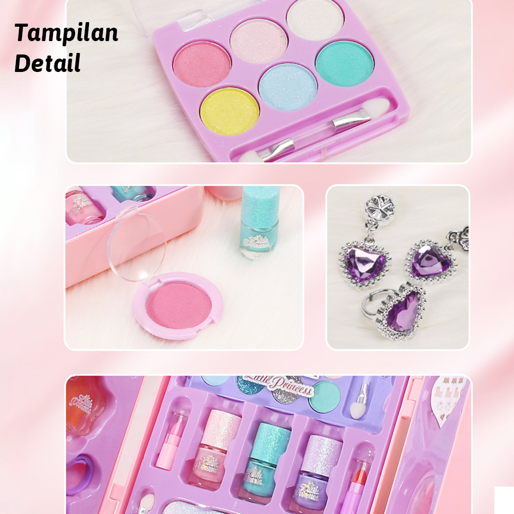 Uoptoy Beauty Playset Mainan/ Mainan Kosmetik Anak/riasan mainan anak/Mainan Make Up Anak Perempuan Tidak Beracun/Children Pretend Play / Mainan Make Up Bag