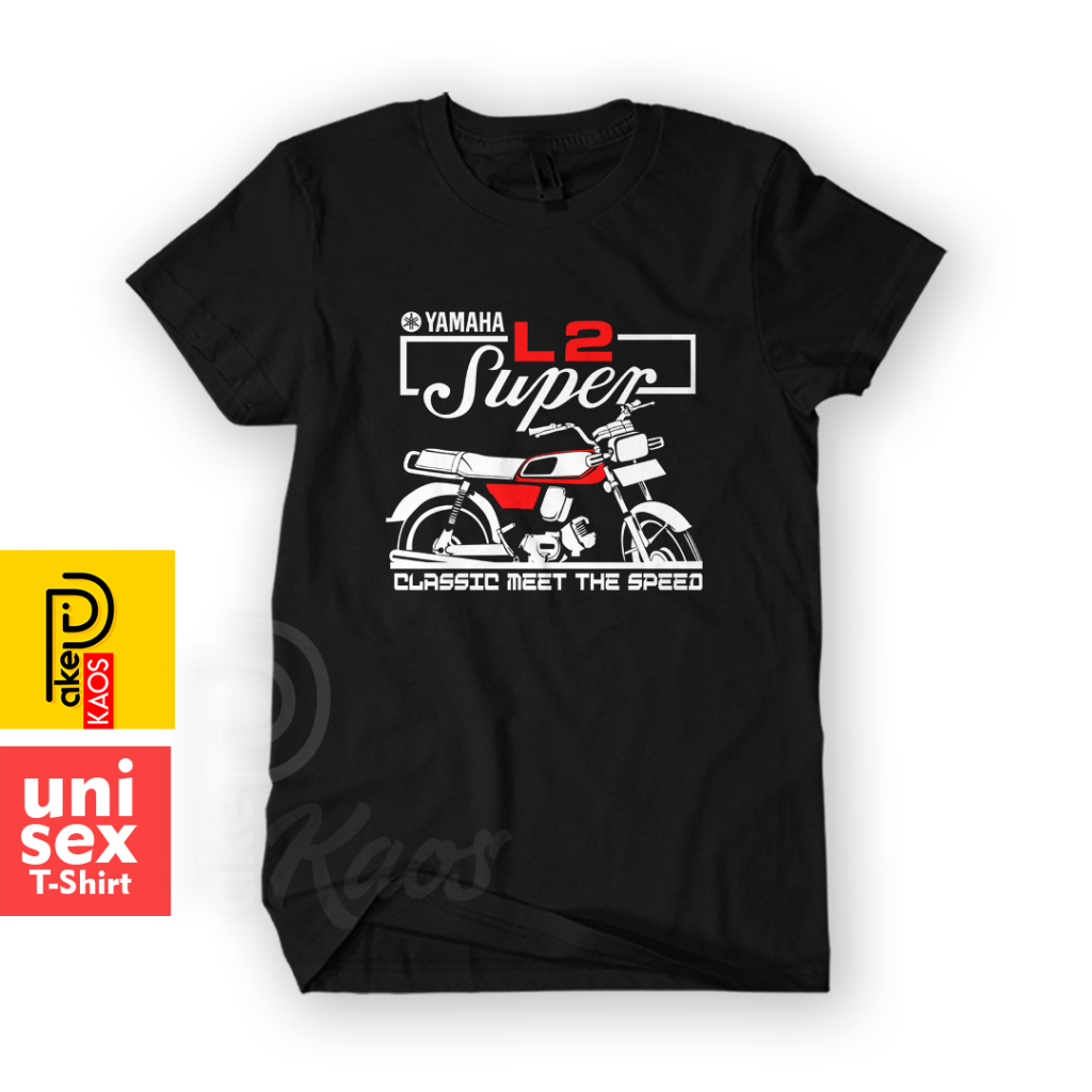Kaos Pria RACING YAMAHA L2 SUPER CLASSIC MEET THE SPEED Dewasa Baju Atasan Unisex PakeKaos