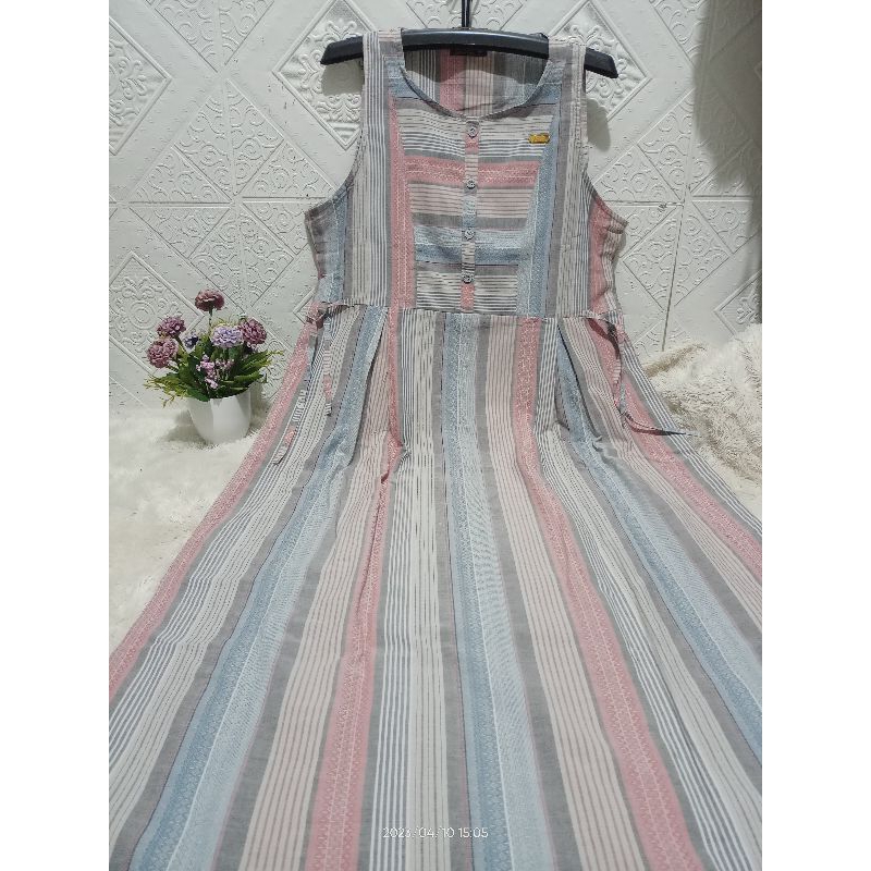 Zy Overall Katun Triset Kotak-Kotak Baju Lebaran Terbaru