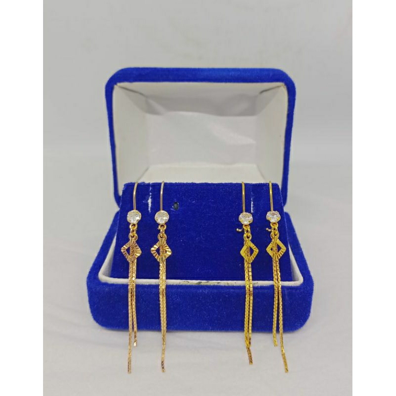 anting kait rumbay+wajik ukir/perak asli silver 925 lapis emas/perhiasan fashion wanita terbaru