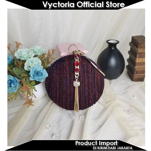 (COD) Vyctoria VOS9649 Tas Pesta Import Wanita Elegan (Kotak dan Tali Rantai) GT1956 JT9649 1956 9649