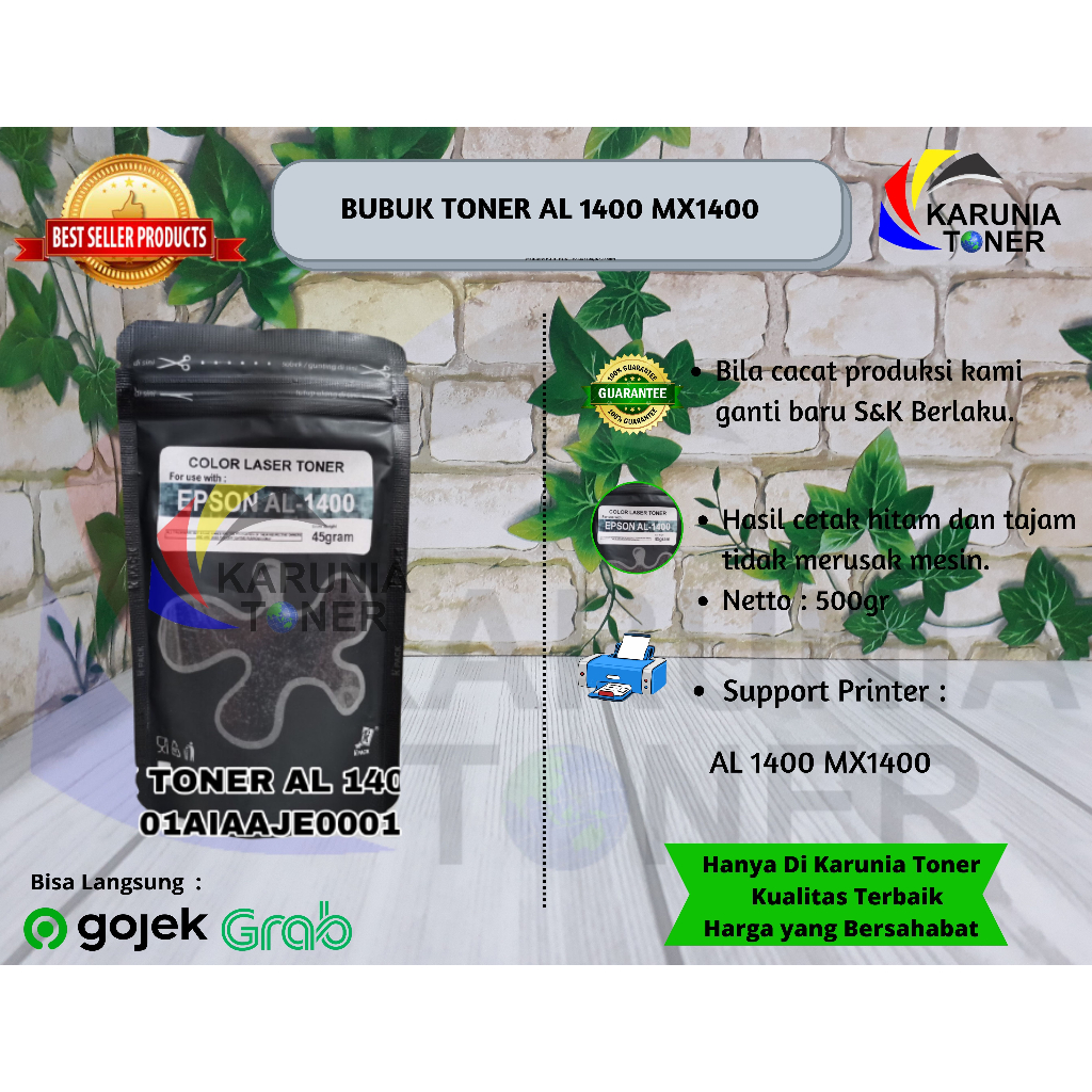 BUBUK TONER AL 1400 45GR