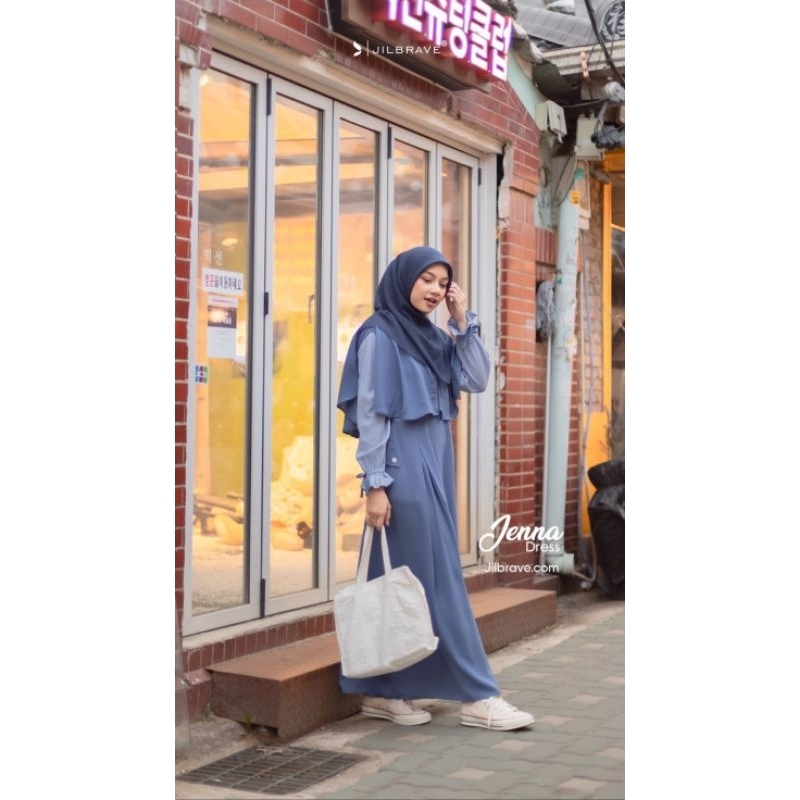 Jilbrave - Jenna Dress | Jilbrave Official Shop - Faezia Official Shop | Gamis Baju Dress populer be