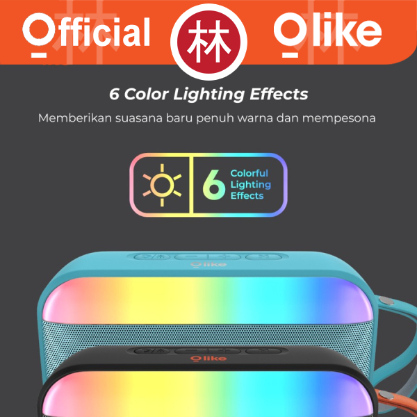 Olike SF4 by OPPO Colorful LED Portable Wireless Bluetooth Speaker TWS