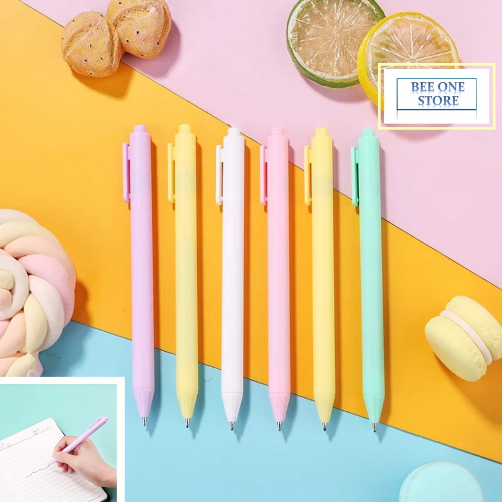 

BEE ONE - Pulpen Macaroon Warna Pastel Pen Macaroon Tinta Hitam