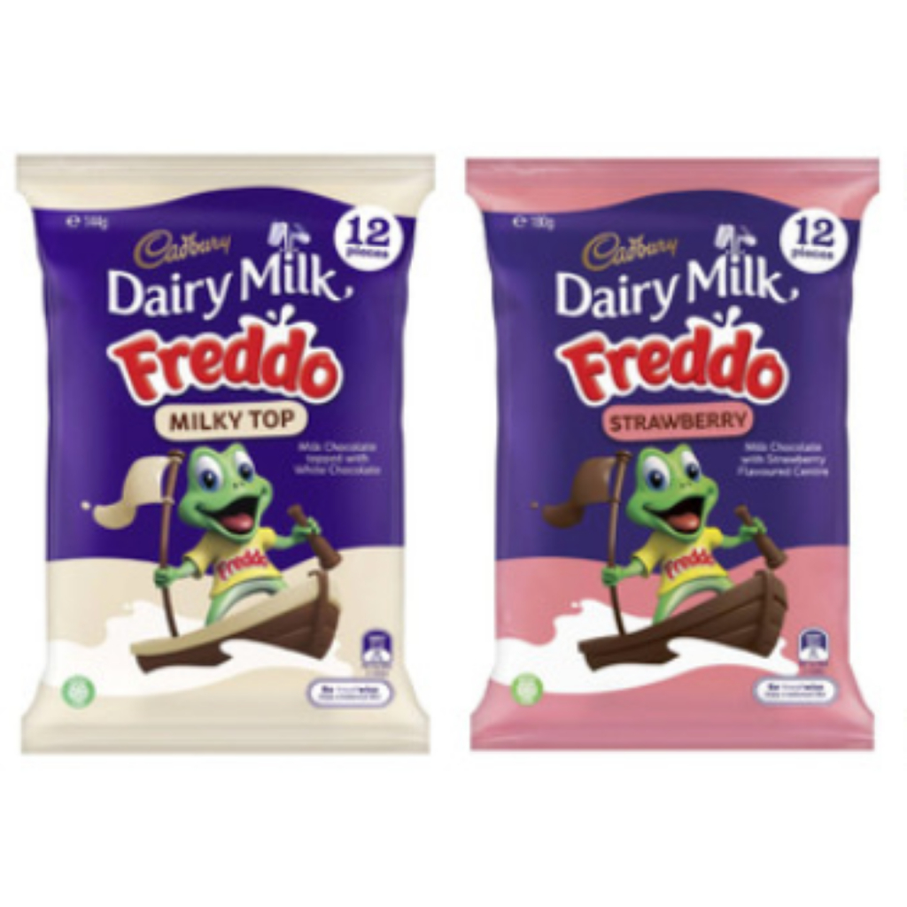 

CADBURY FREDDO 12's SHAREPACK 2 VARIANTS