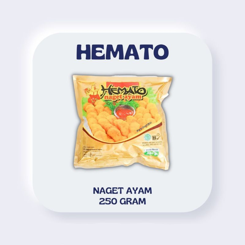 

ADDRIELLA Hemato Nugget Ayam Gold 250gr | Hemato/Frozenfood/Frozenfood Murah