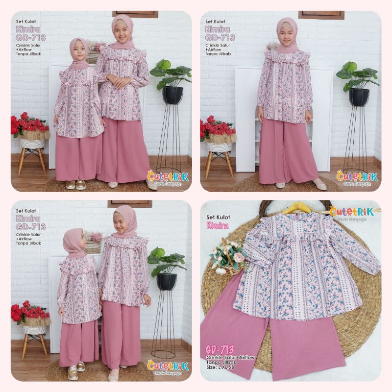 *READY MURAH (5-15th/remaja) Setelan tunik kulot anak katun setelan tunik anak kimira by Cutetrik