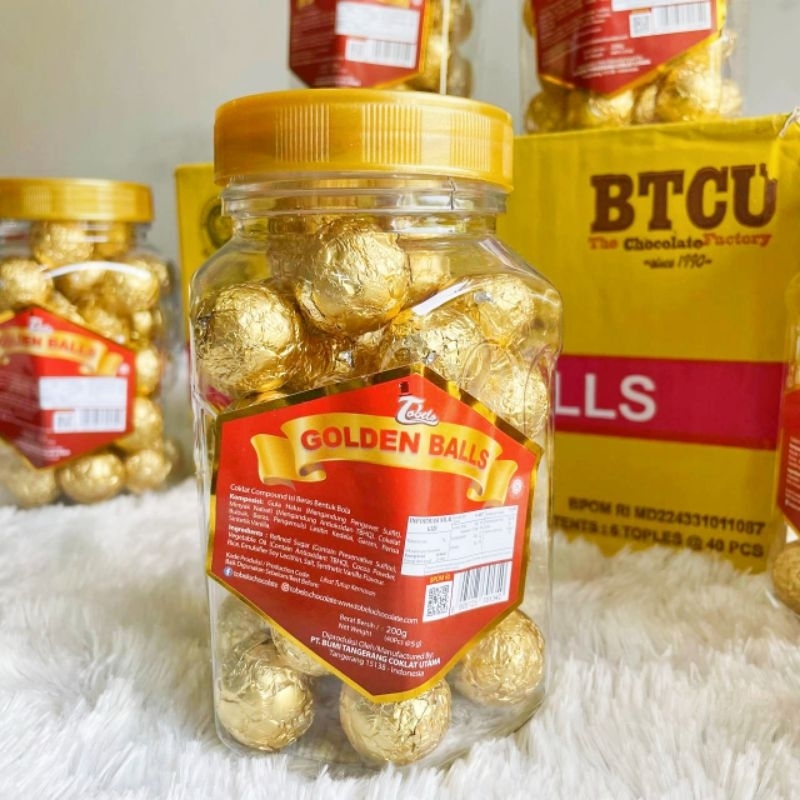 

cokelat Tobelo Golden Balls | Cokelat Berbentuk bola | Coklat bulat enak
