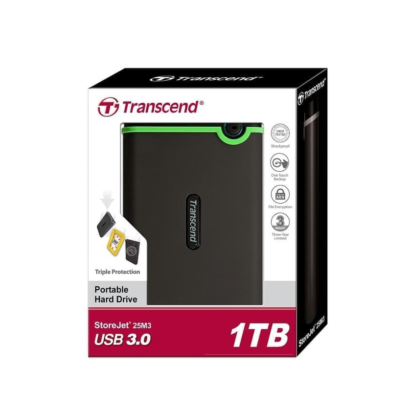 Transcend StoreJet 25M3 1TB - HDD / HD / Hardisk External / harddisk