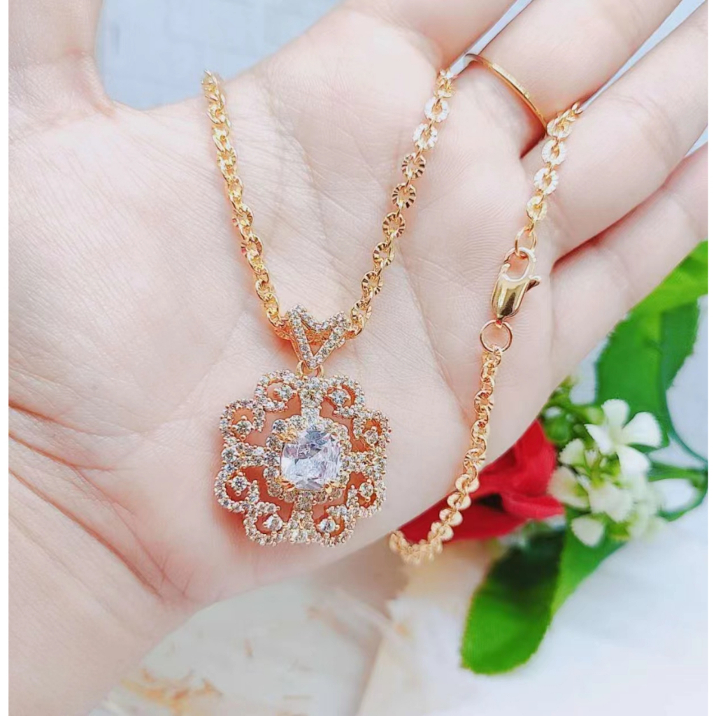 Kalung Xuping Mata Full Lapis Emas Perhiasan Fashion R9/R10