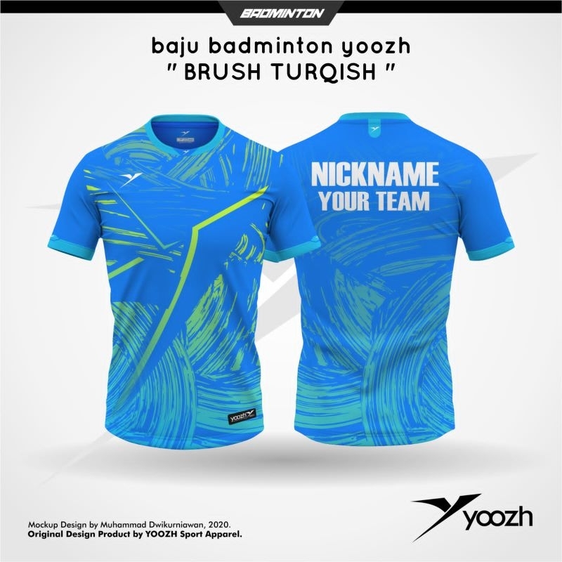 [ ANAK & DEWASA ] YOOZH BRUSH TURQISH BAJU YOOZH KAOS BADMINTON VOLLY GOWES IMPORT PINGPONG JERSEY O
