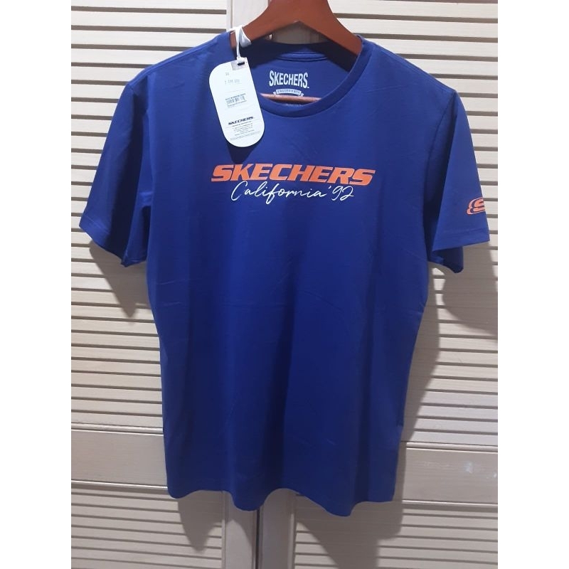 SKECHERS Kaos Graphic Dark Blue- Pria